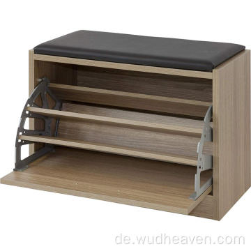 Schuhschrank aus Holz mit Sitz